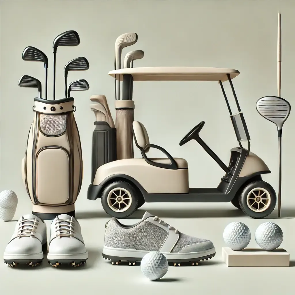 Golfsæt, Golfbag, Golfsko, Golfbolde og Golfkøller