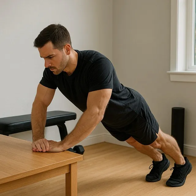 Kropsvægt triceps-extension (hjemmetræning)